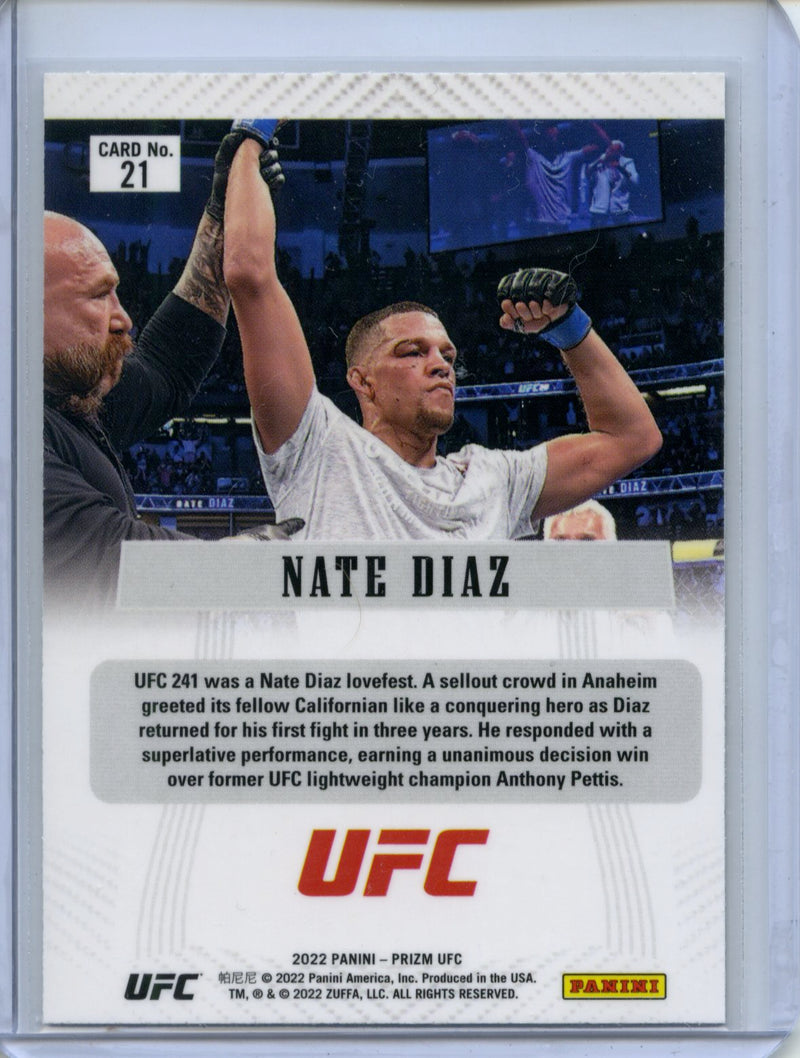 2022 Panini Prizm UFC Nate Diaz Prizm Flashback