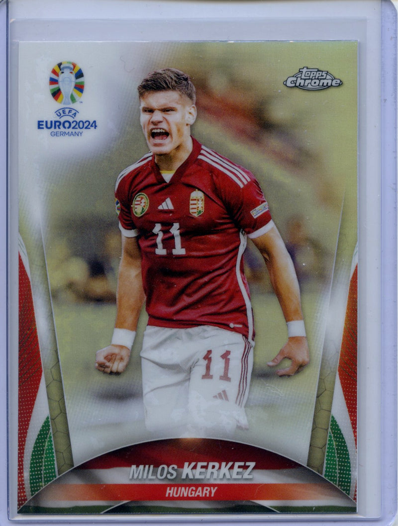 2024 Topps Chrome UEFA Euro Milos Kerkez Refractor