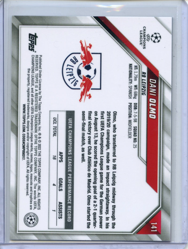 2021-22 Topps Chrome Sapphire UEFA Champions League Dani Olmo