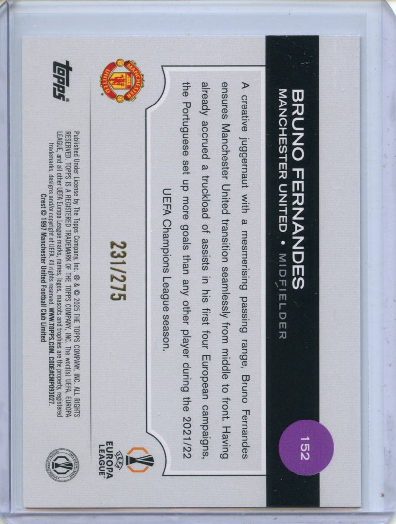 2024-25 Topps UEFA Club Competitions Bruno Fernandes Navy Blue 231/275