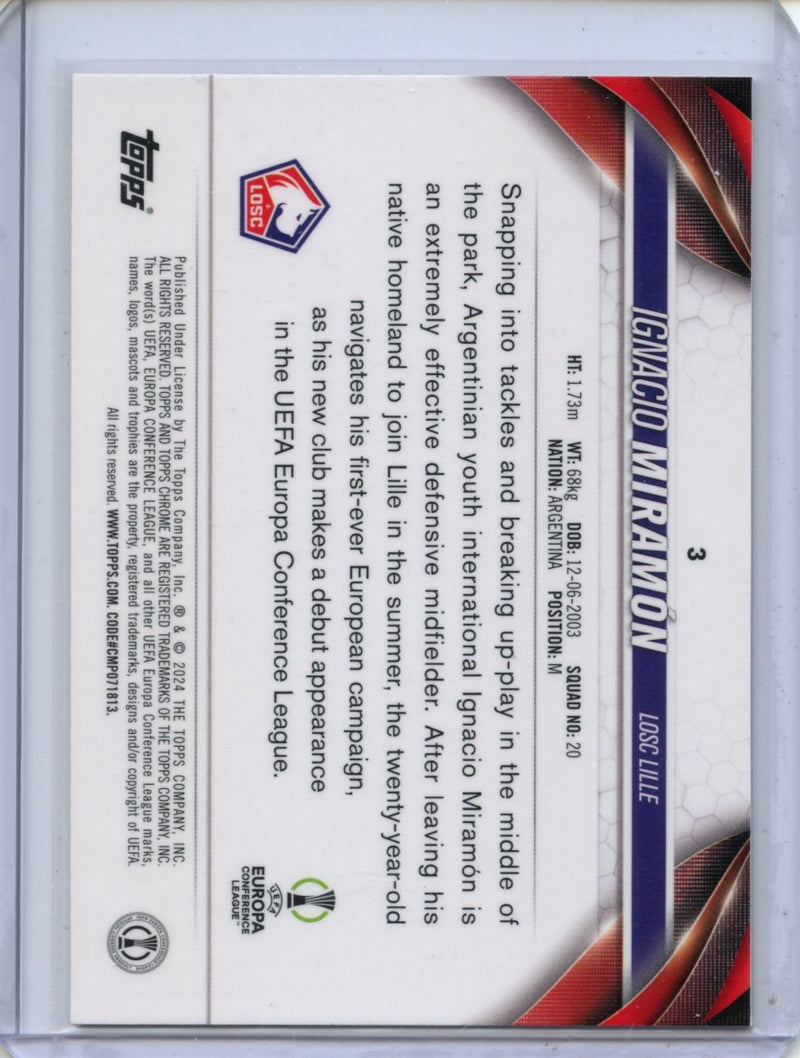 2023-24 Topps Chrome UEFA Ignacio Miramon Pink Lava