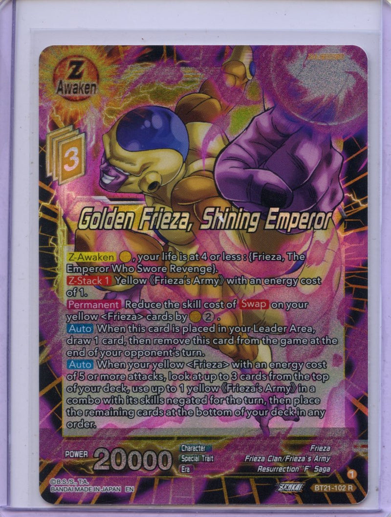 Golden Frieza, Shining Emperor - Wild Resurgence BT21-102 R Foil