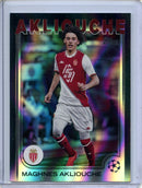 2024-25 Topps UEFA Club Competitions Maghnes Akliouche Black Flowfractors