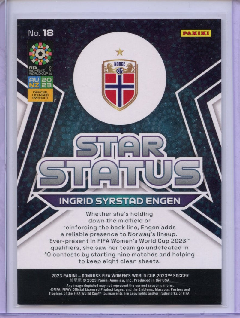 2023 Donruss FIFA Womens World Cup Ingrid Syrstad Engen Star Status Red 55/299