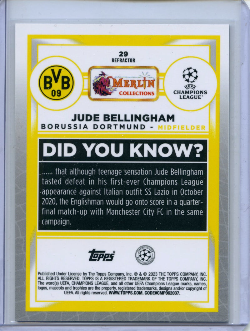 2022-23 Topps Merlin Chrome Jude Bellingham Refractor