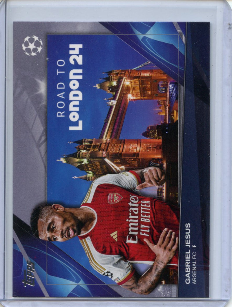 2023-24 Topps UEFA CC Gabriel Jesus Road To London RF-2