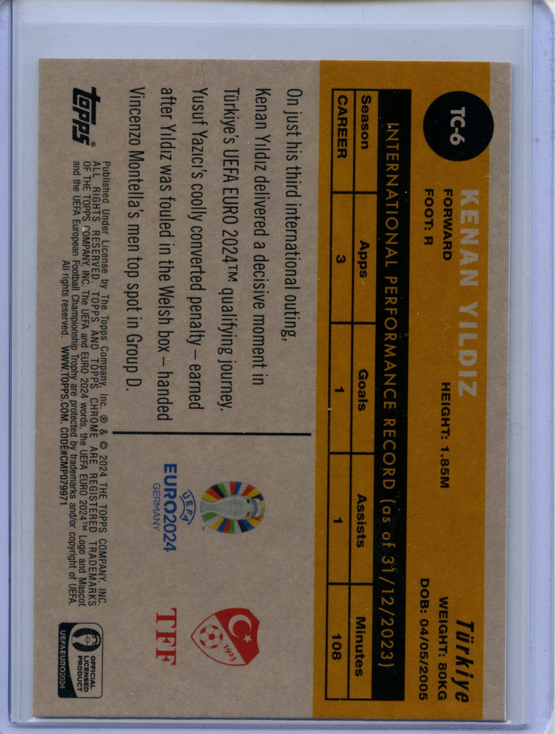 2024 Topps Chrome UEFA Euro Kenan Yildiz 1960 Topps Chrome