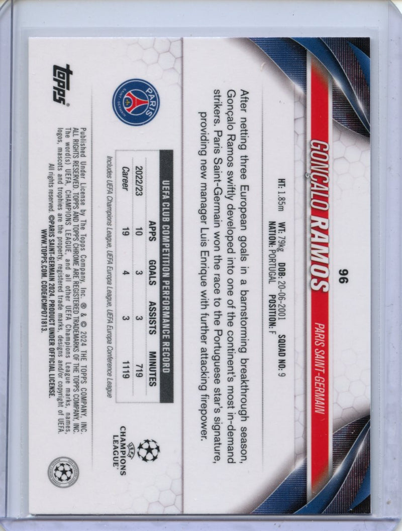 2023-24 Topps Chrome UEFA Goncalo Ramos Pink Lava