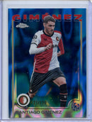 2024-25 Topps Chrome UEFA Club Comps Santiago Gimenez Blue Lava 121/150