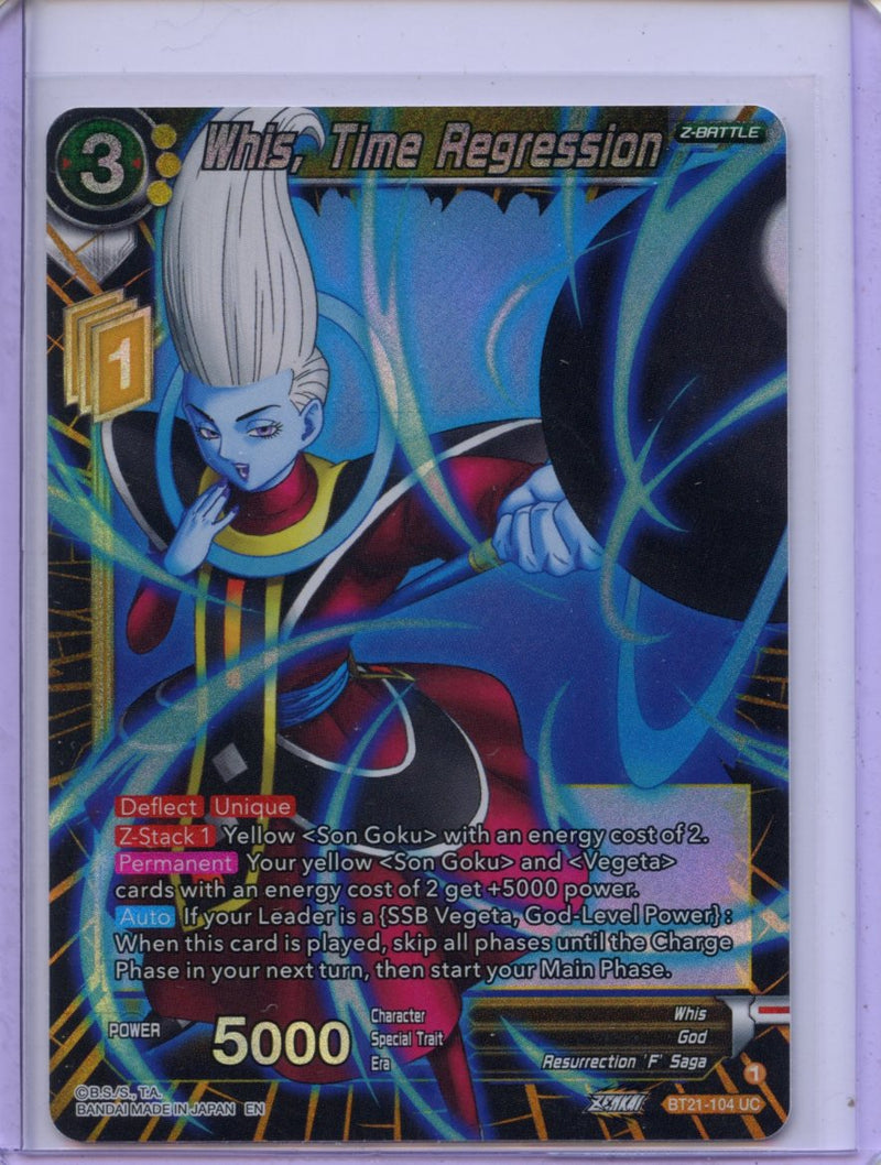 Whis, Time Regression - Wild Resurgence BT21-104 UC Foil