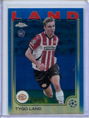 2024-25 Topps Chrome UEFA Club Comps Tygo Land Blue 118/150