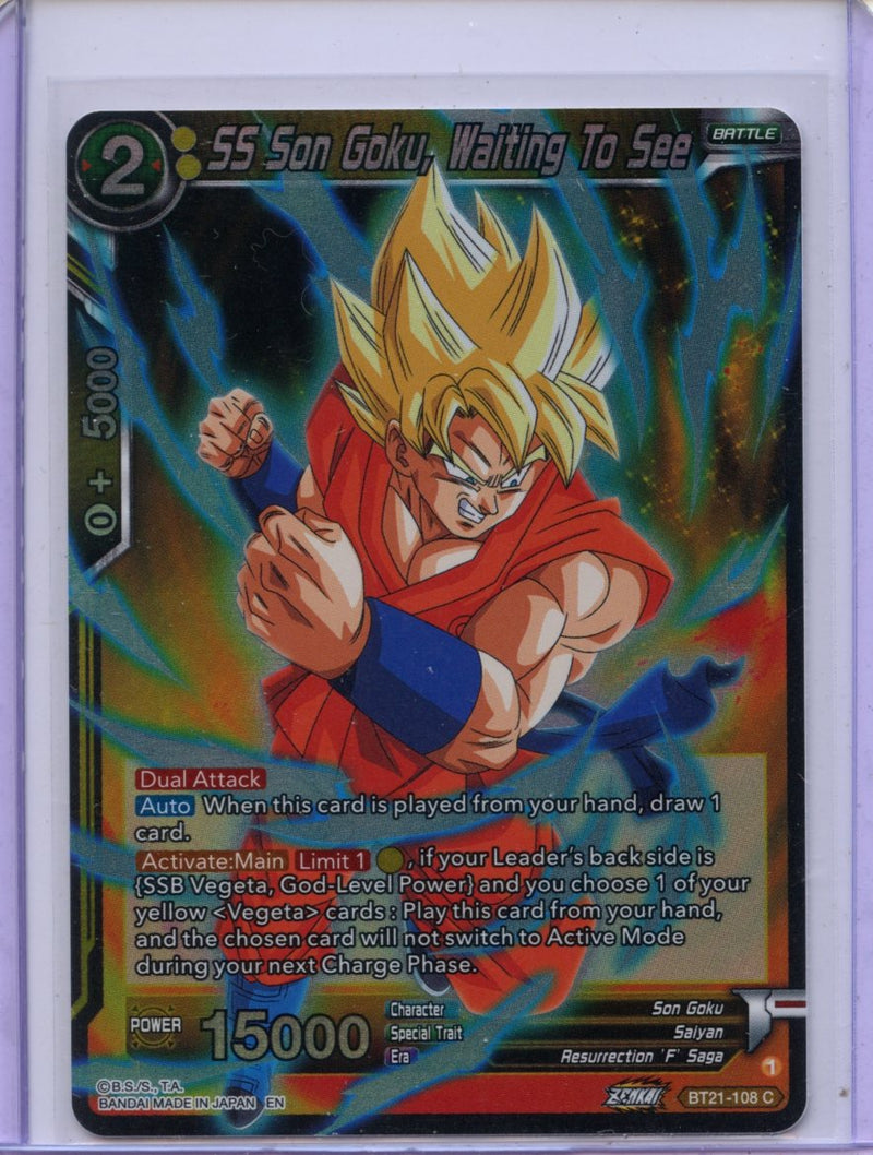 SS Son Goku, Waiting To See - Wild Resurgence BT21-108 C Foil