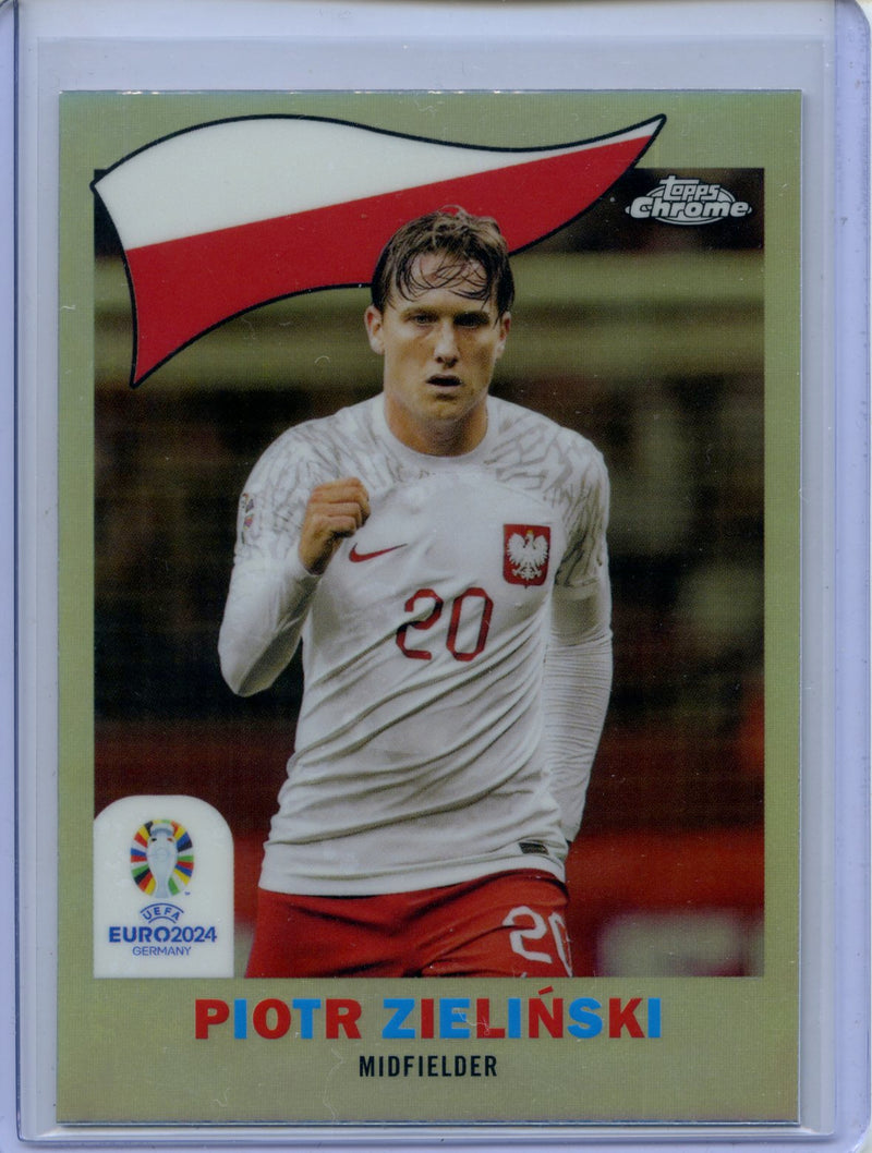 2024 Topps Chrome UEFA Euro Piotr Zielinski 1960 Topps Chrome