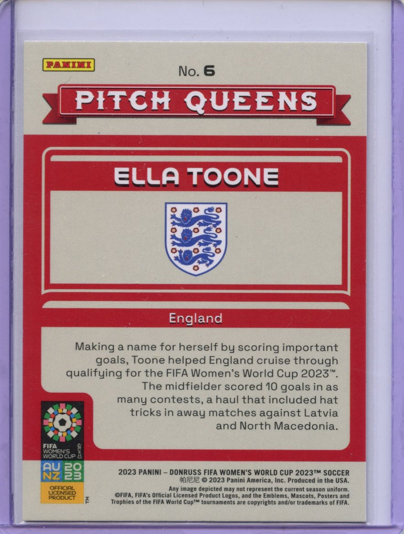 2023 Donruss FIFA Womens World Cup Ella Toone Pitch Queens