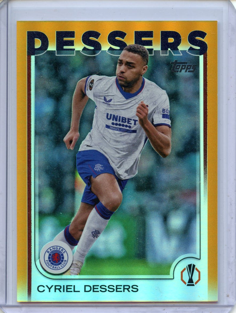 2024-25 Topps UEFA Club Competitions Cyriel Dessers Orange Foilboard 22/25