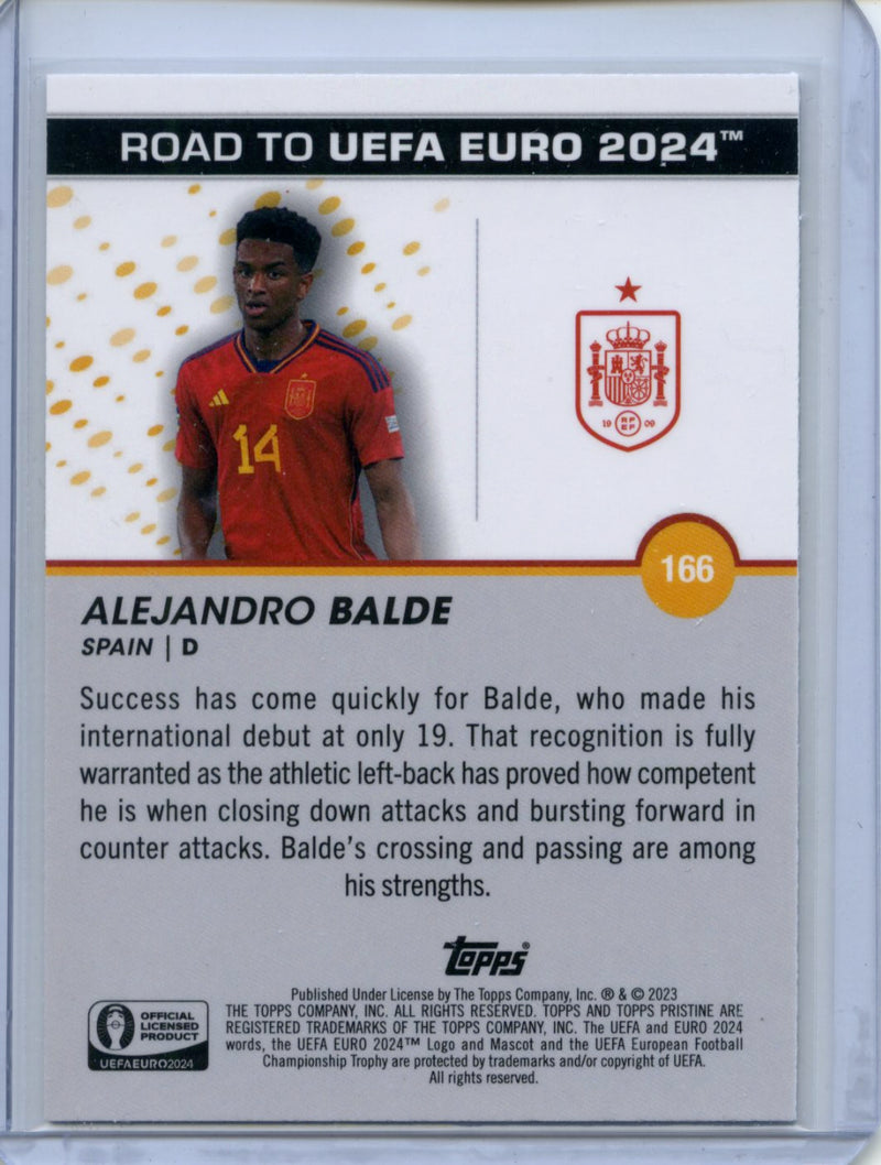 2023-24 Topps Pristine Road To Euro Alejandro Balde