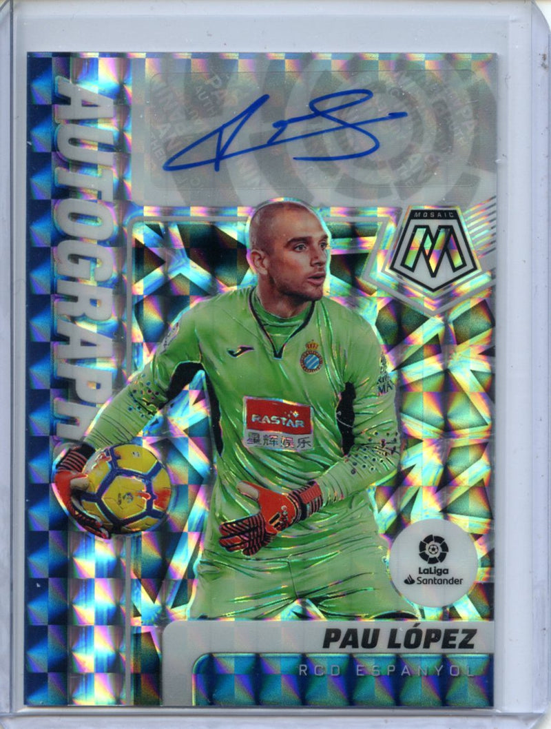 2021-22 Mosaic La Liga Pau Lopez Autographs Mosaic