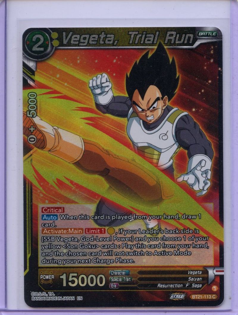 Vegeta, Trial Run - Wild Resurgence BT21-113 C Foil