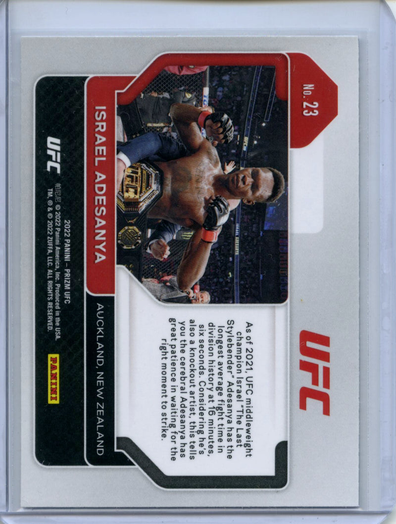 2022 Panini Prizm UFC Israel Adesanya Horizontal