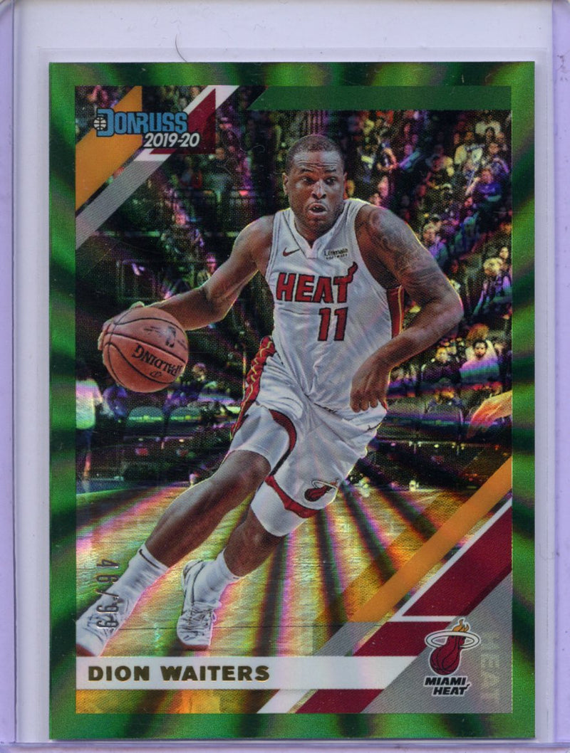 2019-20 Panini Donruss Dion Waiters Green Laser 46/99