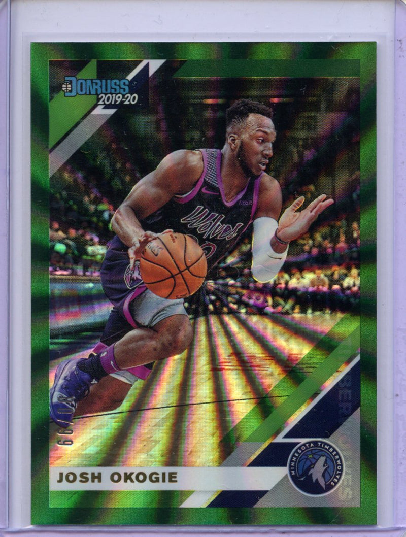 2019-20 Panini Donruss Josh Okogie Green Laser 80/99