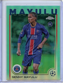 2024-25 Topps Chrome UEFA Club Comps Senny Mayulu Aqua 104/199