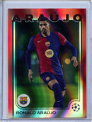 2024-25 Topps UEFA Club Competitions Ronald Araujo Red Flowfractors