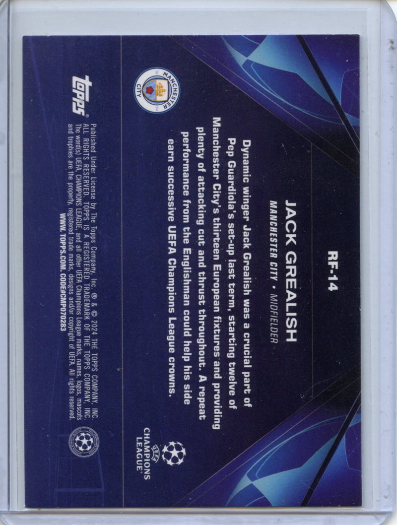 2023-24 Topps UEFA CC Jack Grealish Road To London RF-14