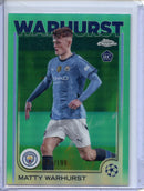 2024-25 Topps Chrome UEFA Club Comps Matty Warhurst Aqua 103/199
