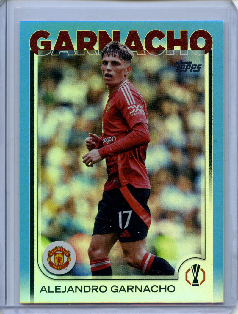2024-25 Topps UEFA Club Competitions Alejandro Garnacho Blue Inferno 100/125