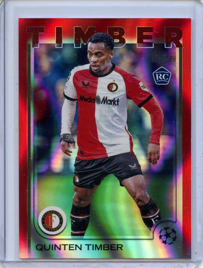 2024-25 Topps UEFA Club Competitions Quinten Timber Red Flowfractors