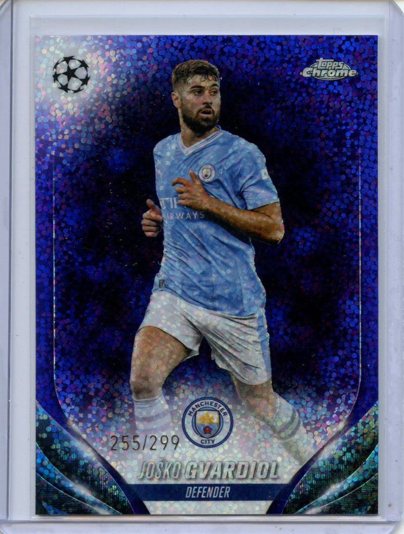 2023-24 Topps Chrome UEFA Josko Gvardiol Violet Speckle 255/299