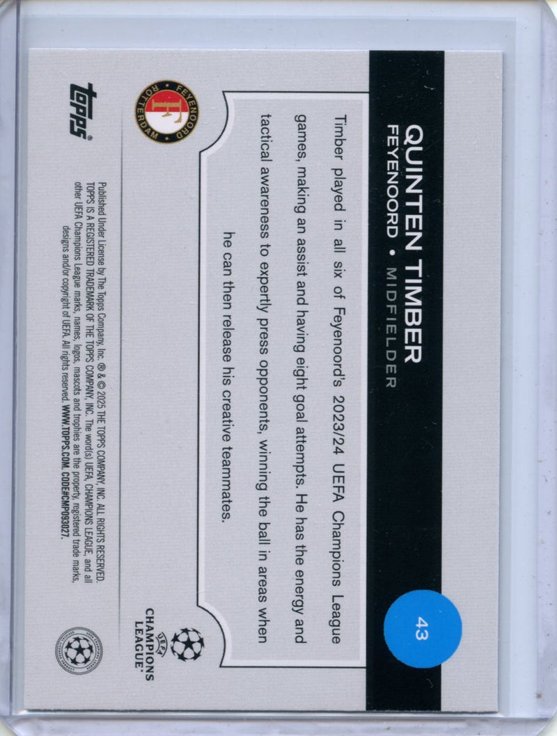 2024-25 Topps UEFA Club Competitions Quinten Timber Red Flowfractors