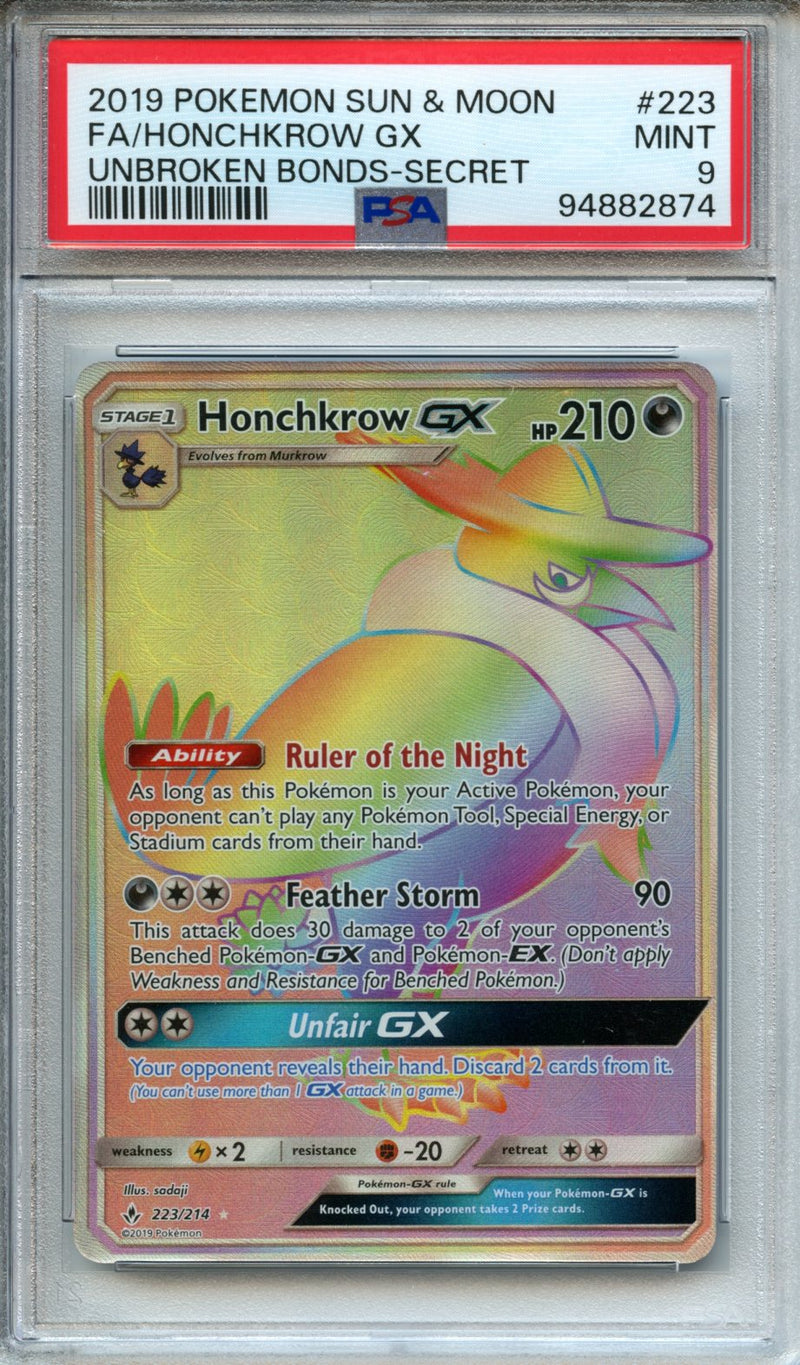 2019 Pokemon Sun & Moon Honchkrow GX Full Art