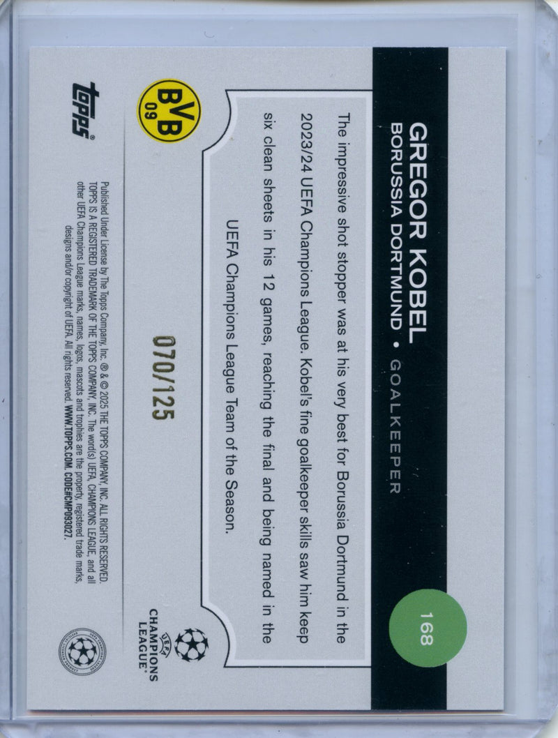 2024-25 Topps UEFA Club Competitions Gregor Kobel Blue Inferno 70/125