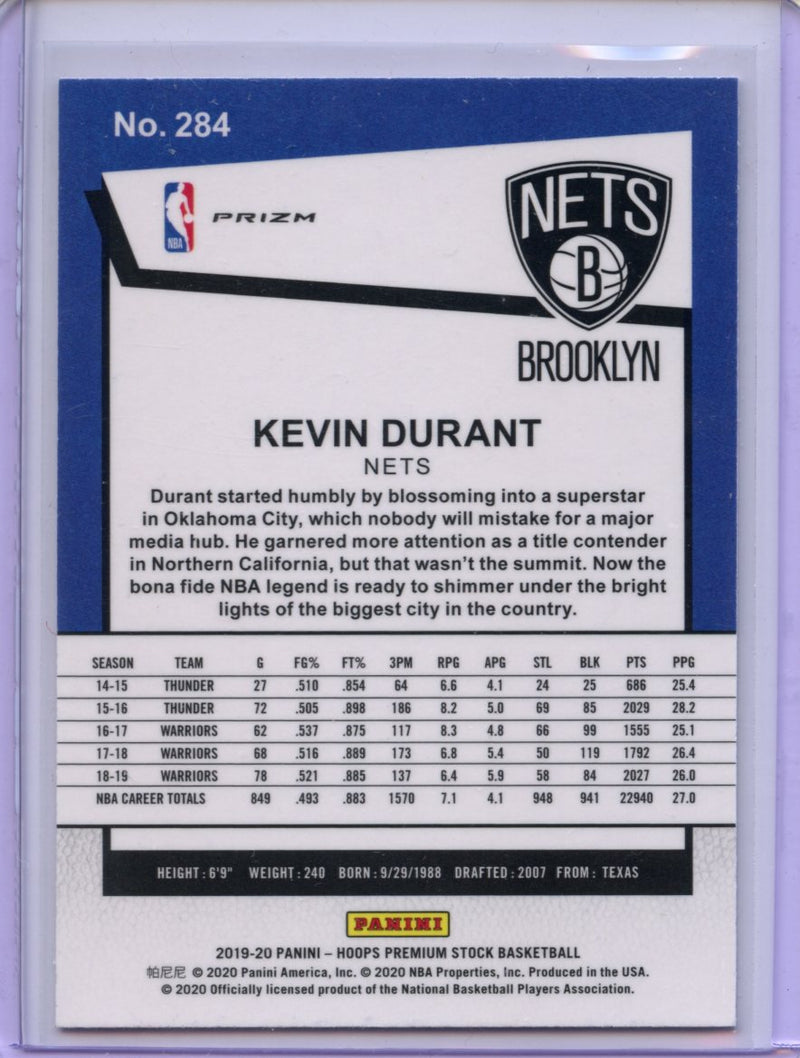 2019-20 Hoops Premium Kevin Durant Tribute Laser