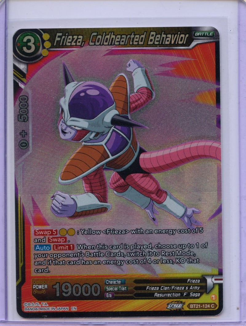 Frieza, Coldhearted Behavior - Wild Resurgence BT21-124 C Foil