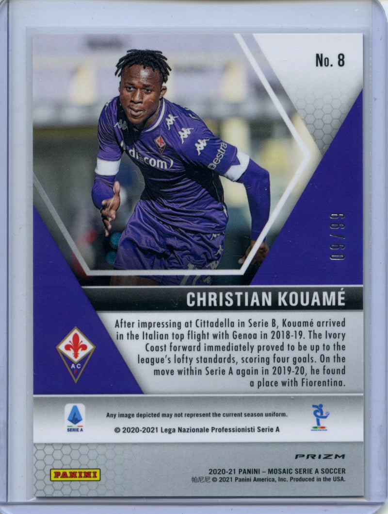 2020-21 Panini Mosaic Serie A Christian Kouame Blue 9/99