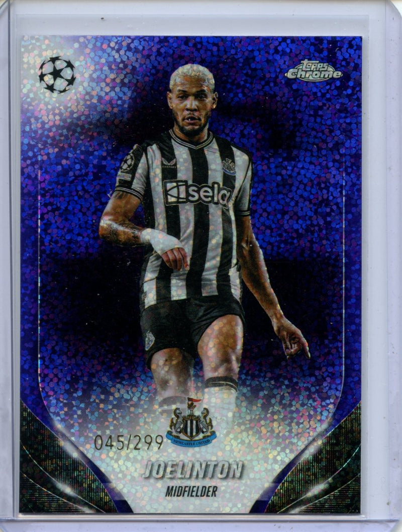 2023-24 Topps Chrome UEFA Joelinton Violet Speckle 45/299