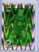 2024-25 Topps Chrome UEFA Club Comps Pedri Night Vision RayWave 44/225