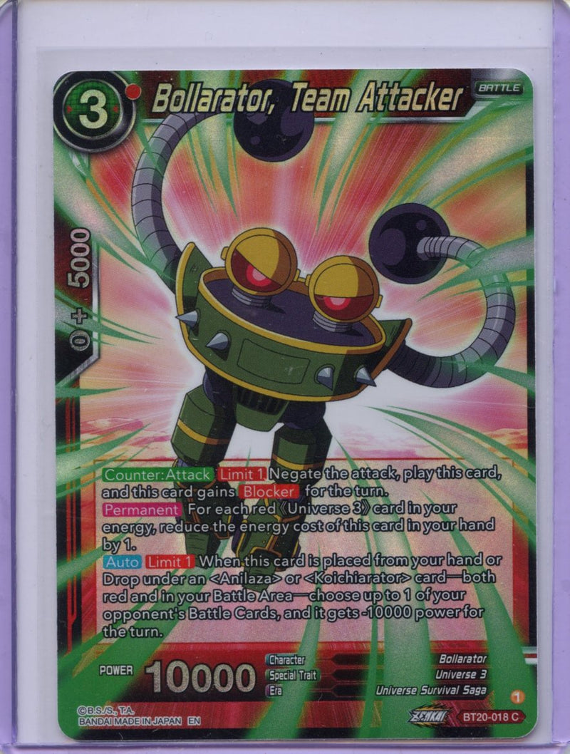 Bollarator, Team Attacker - Power Absorbed BT20-018 C Foil