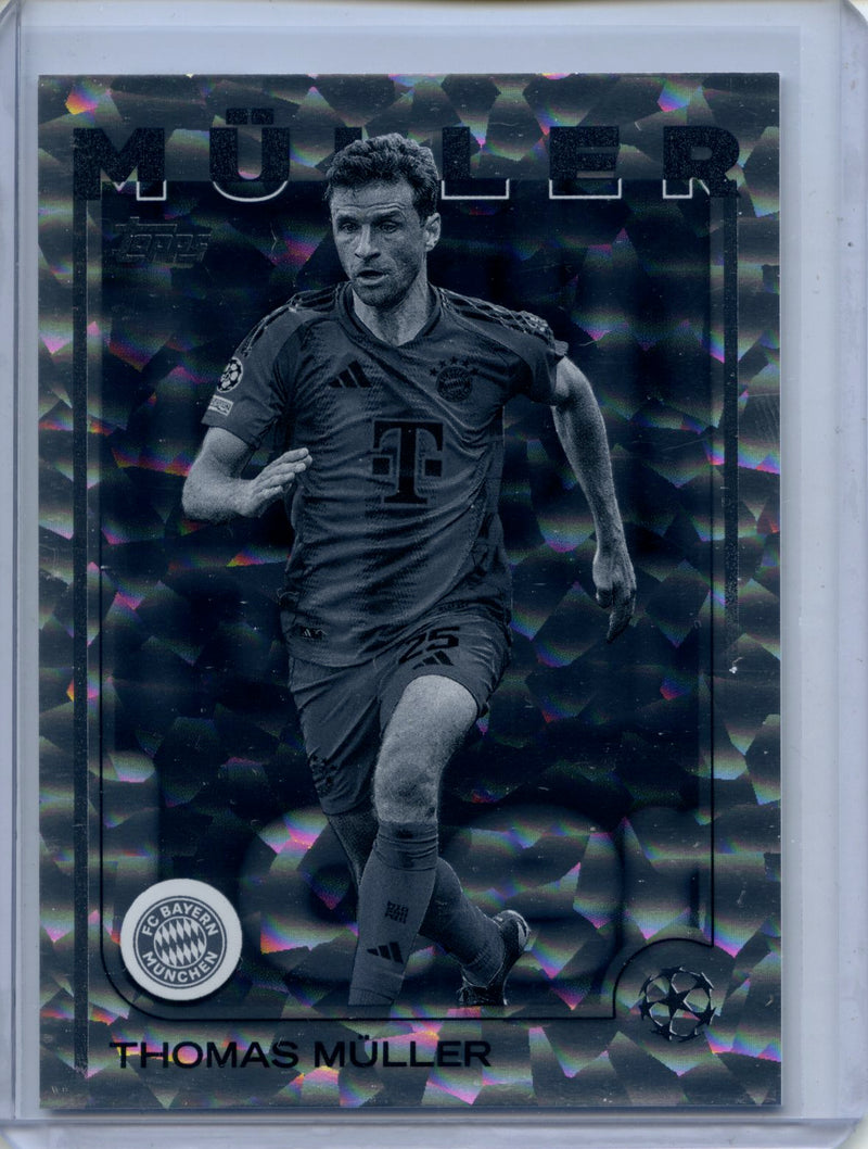 2024-25 Topps UEFA Club Competitions Thomas Muller Black & White Icy 31/150