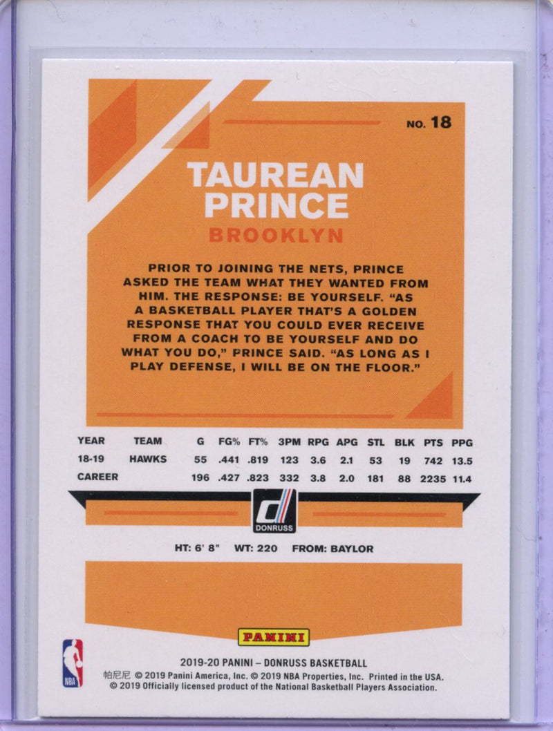 2019-20 Panini Donruss Taurean Prince Green Flood