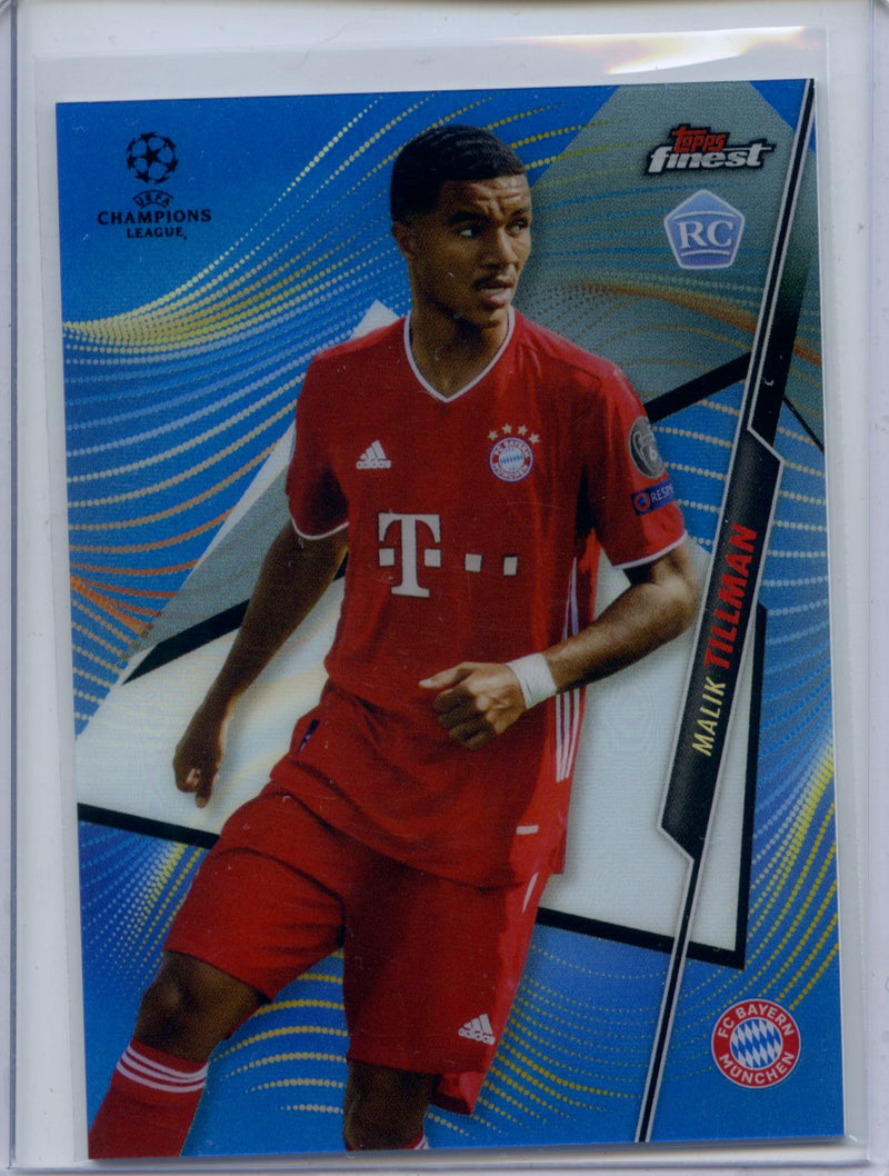 2020-21 Topps Finest UEFA Malik Tillman Blue Refractor 60/150