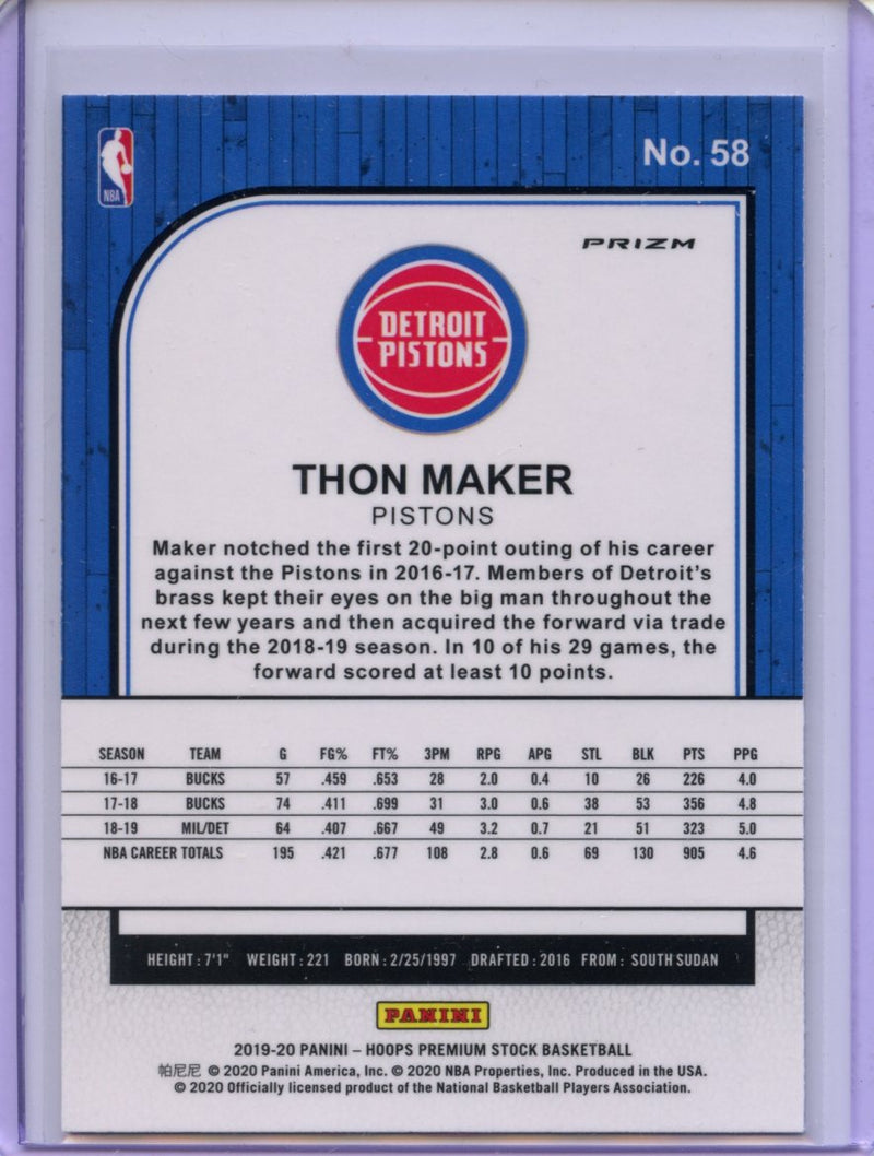 2019-20 Hoops Premium Thon Maker Flash