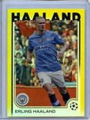 2024-25 Topps UEFA Club Competitions Erling Haaland Yellow Foilboard 66/175