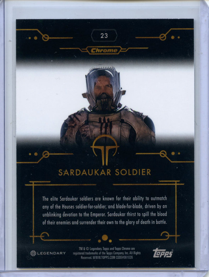 2024 Topps Dune Chrome Sardaukar Soldier Atreides Green Prism 14/99
