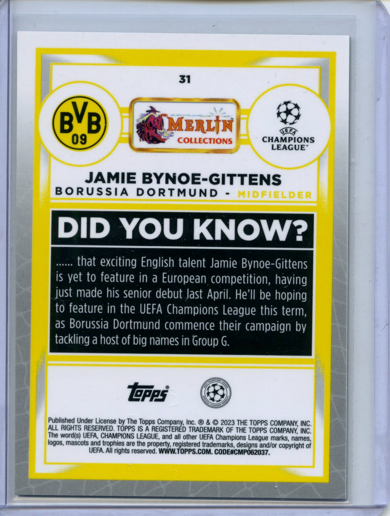 2022-23 Topps Merlin Chrome Jamie Bynoe-Gittens