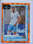 2025-26 Donruss Road to FIFA World Cup Ronald Araujo Optic Orange Ice 4/99