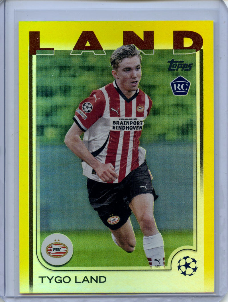 2024-25 Topps UEFA Club Competitions Tygo Land Yellow Foilboard 10/175